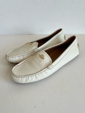 Coach Marley Loafers Chalk White Leather Size 8.5B